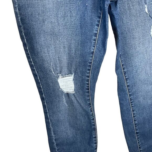 UPCYCLED Women's Jeans Size 4 Handpainted Back Pockets - Picture 3 of 14